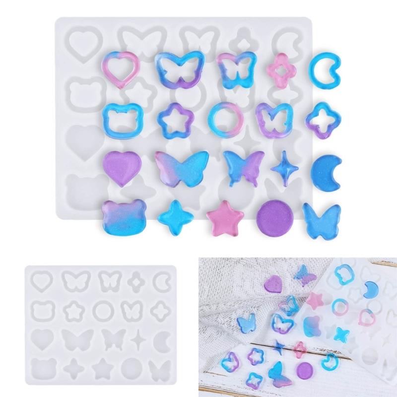 Quicksand Shaker Filler Heart Epoxy Resin Mold Silicone Mould DIY Resin Filling