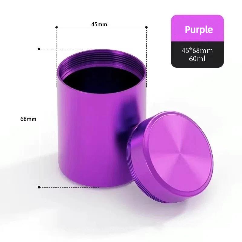 Luftdichte Geruchsdichte Teedose aus Aluminiumlegierung Mini Kräuter Vorratsbehälter Tragbarer Kaffee Aufbewahrungsbehälter Auslaufsichere Teedose