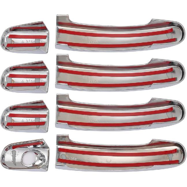 SCITOO Pack of 4 Front Rear Left Driver and Right Passenger Side Chrome Exterior Outside Outer Door Handle Covers for 2013-2017 for Ford Kuga/Escape