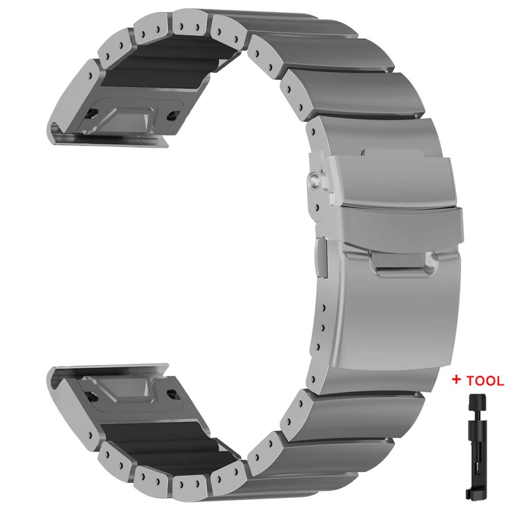 Quick Fit 22mm 26mm Titanium Band for Garmin Fenix 8 51mm 7X Pro 6X Pro 5x Tactix 7 Enduro 3 2 Instinct 2X Forerunner 935 945