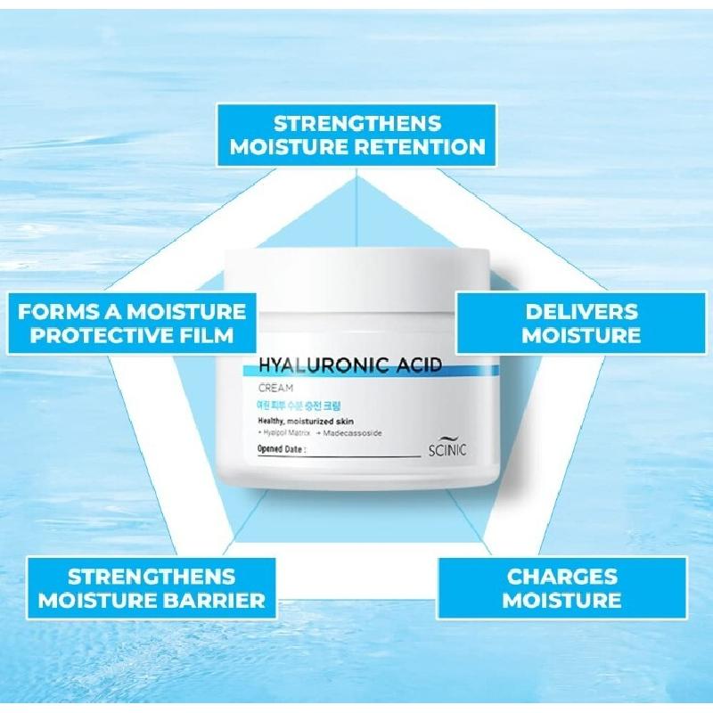 SCINIC Hyaluronic Acid Cream 80ml Moisturizing Cream Soothing Cream KOREA MADE