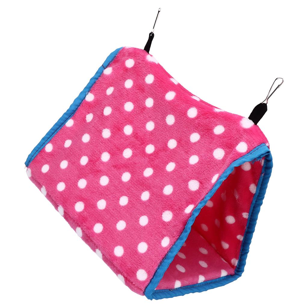 Bird Bed Foldable Portable Comfortable Flannel Triangular  ing Bird Hammock with Hooks for Parrots Hamsters
