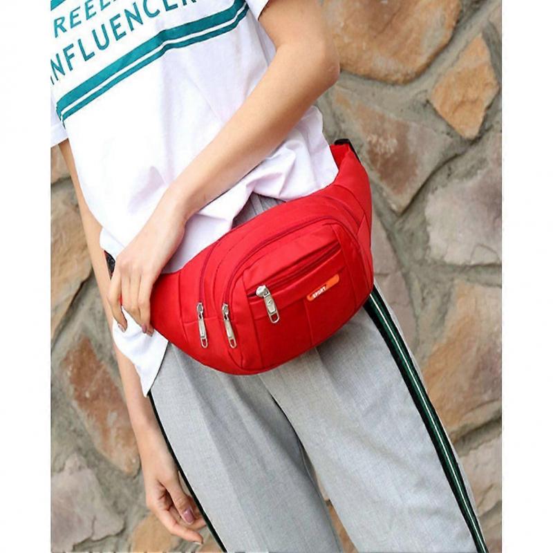 Unisex Outdoor Sports Waist Bag Waterproof Crossbody Pack Storage Bag Pouch Purple