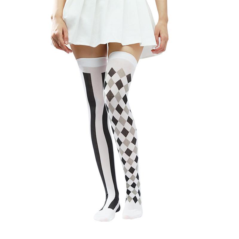 Over Halloween Cosplay Knee Thighhigh Socks Costume Festive Parties Cartoon