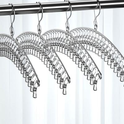 Kleiderbügel aus Edelstahl zum Trocknen von Kleidung, winddicht, Kleiderständer-Clips, Socken-Wäscheständer, Unterwäsche-Sockenhalter, 20 Clips