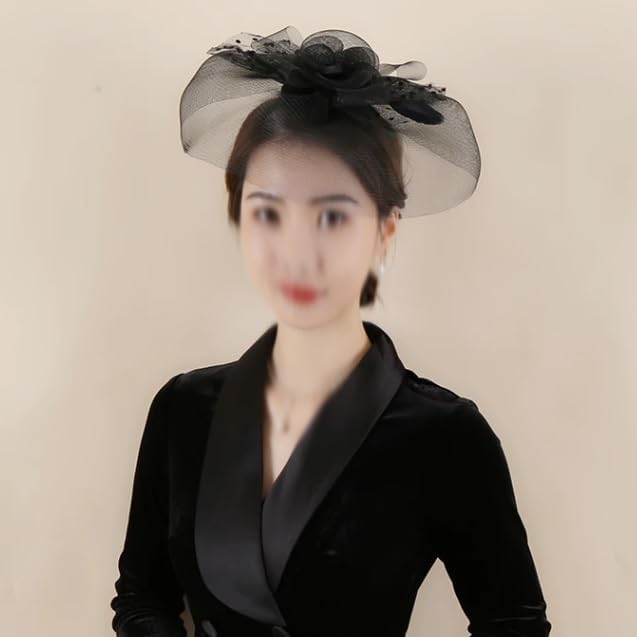 Top Hat Mesh Ladies Hair Accessories Headband Banquet Annual Party Evening Cheongsam