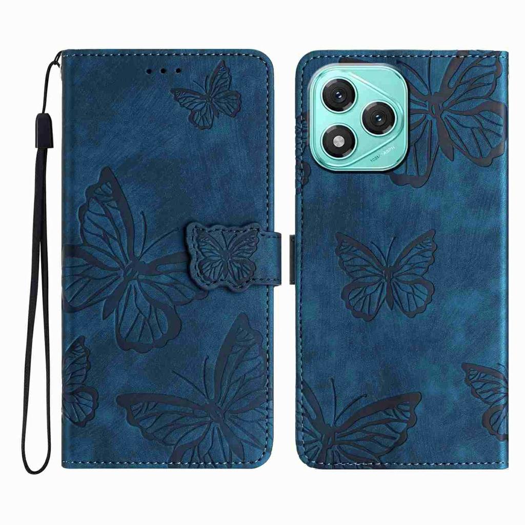 For Honor 400 Lite 5G Case Butterfly Design Flip Wallet Leather Phone Cover Skin-Touch