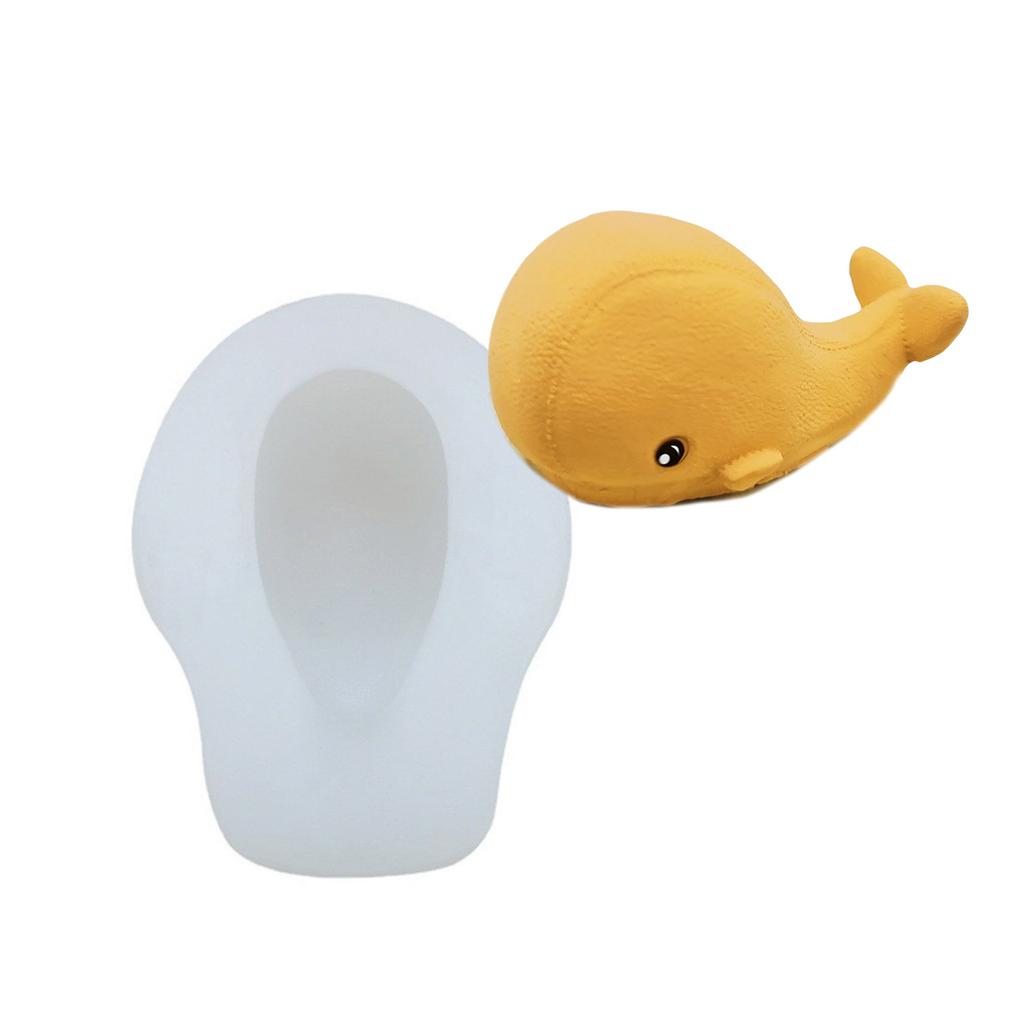 Whale Shaped Silicone Cake Mold Creative 3D Ocean Animal Candle Mould Easy Demolding Dessert Baking Mold Kitchen Tool