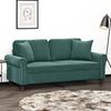 VidaXL 2-seater Sofa with Dark Green Velvet Pillows 140 Cm, Sofa, Upholstered Sofa, Living Room Seat, Loveseat, Sofa 3200947