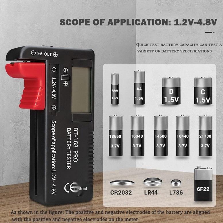 BT168PRO Universeller Batterietester für AA, AAA, 5, 7, 18650 Lithium und mehr
