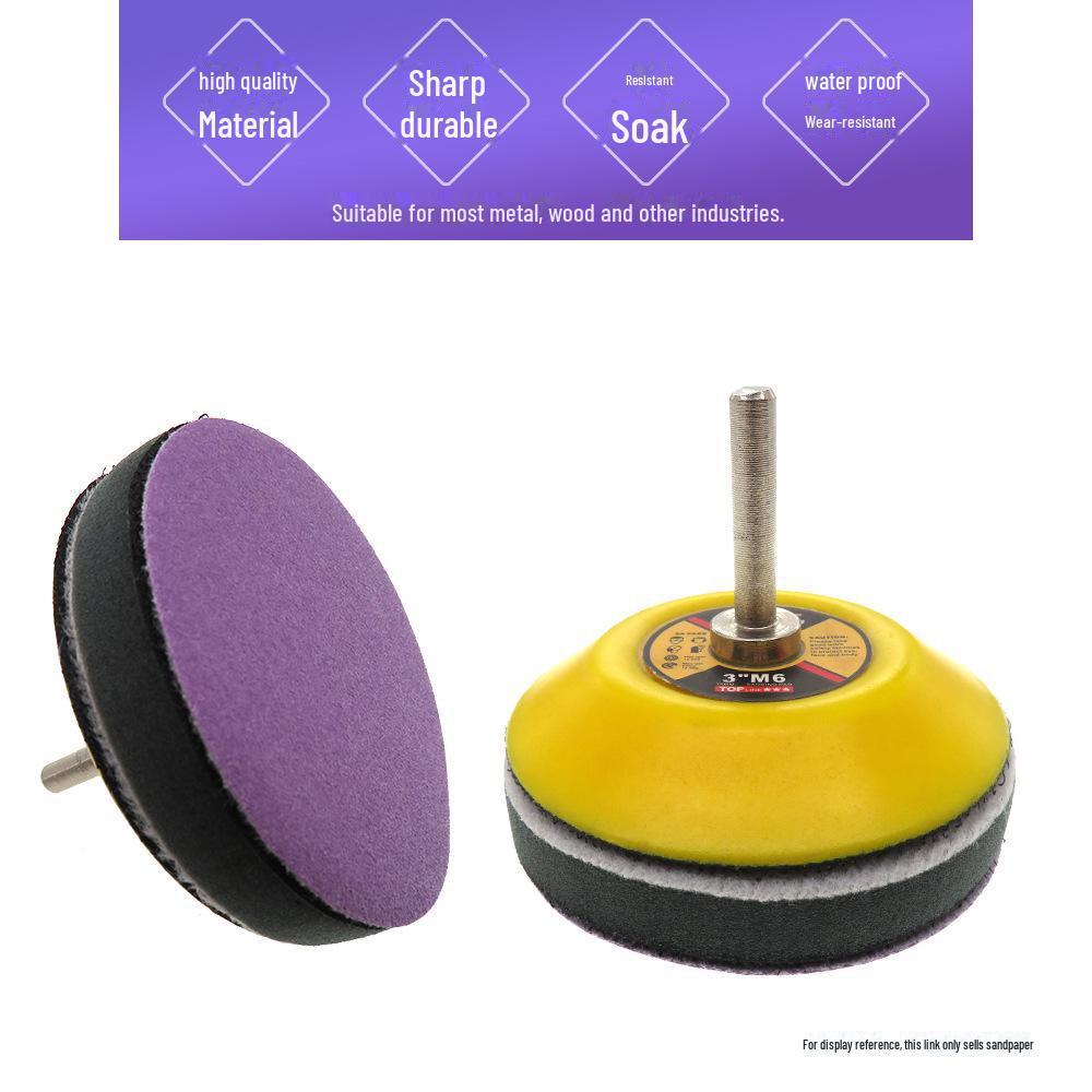 3" 75 mm lila selbstklebendes Flock-Schleifpapier zum Polieren von Autolack