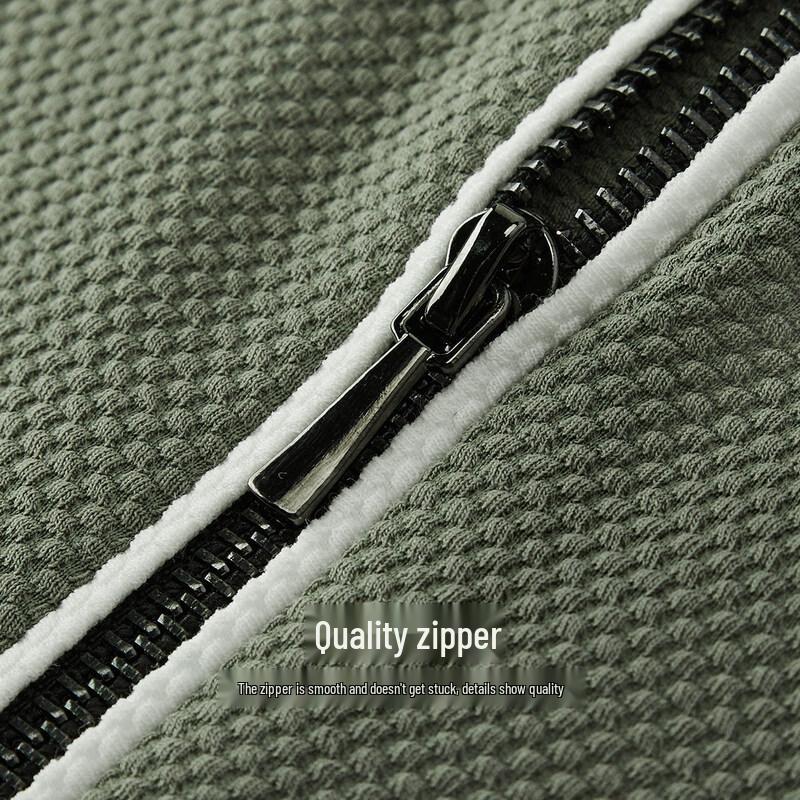 FIRS Men's 80-Count Cotton Blend Contrast Zip Polo Shirt