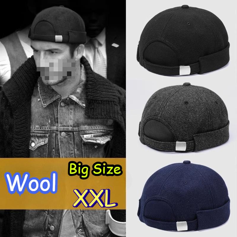Big Size Wool Beanies Dad Felt Hip Hop Beret Men Sailor Hats Women Warm Winter Hat Men Hip Hop Skullies Caps 65CM large Size