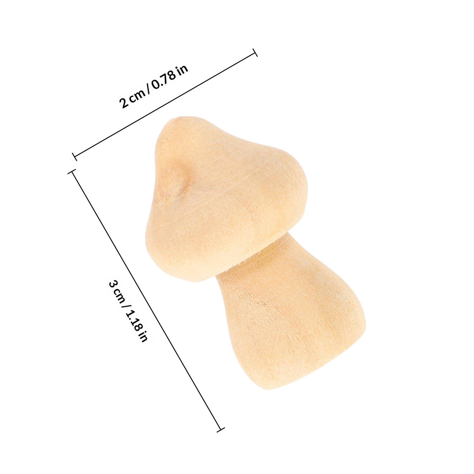 

10Pcs Children Painting Wooden Mushroom Pegs Unfinished DIY Craft Supplies Kids Graffiti Home Party Decoration бежевый
