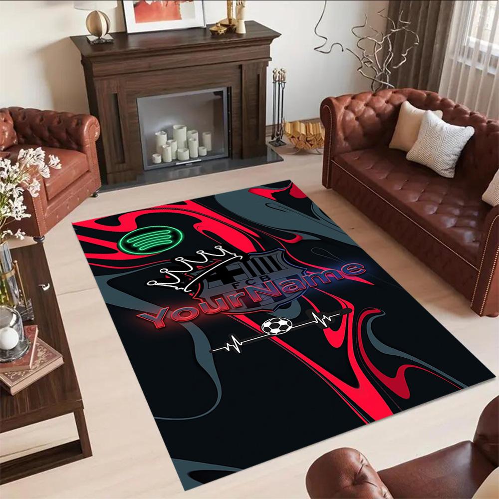 Fc Barcelona Personalized Name Carpet Suitable for Dining Room Outdoor Game Room Hallway Antislip Carpet Decorate Offices Spiritual Gift