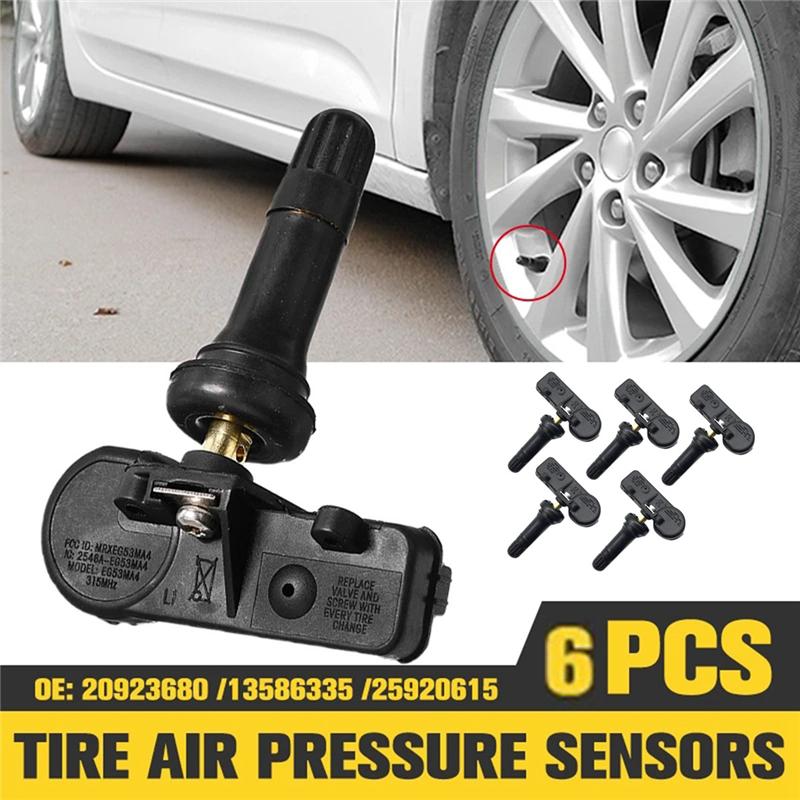 13586335 Car Tire Pressure Monitor Sensor Parts For Chevy GMC Buick Pontiac 315Mhz TPMS Sensor 20923680 22853741 23445327 6Pcs