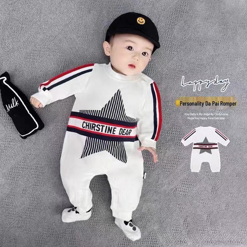 

Autumn Korean-Style Newborn Long Sleeve Romper for Boys and Girls 66 cm