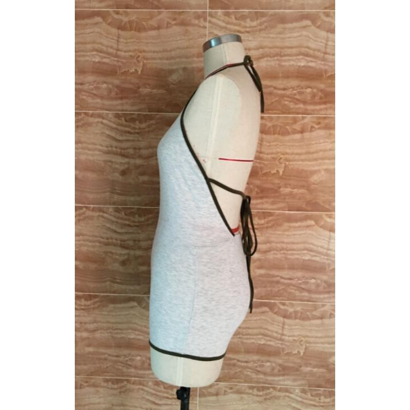Women's Hanging Neck Backless Casual Short Jumpsuit