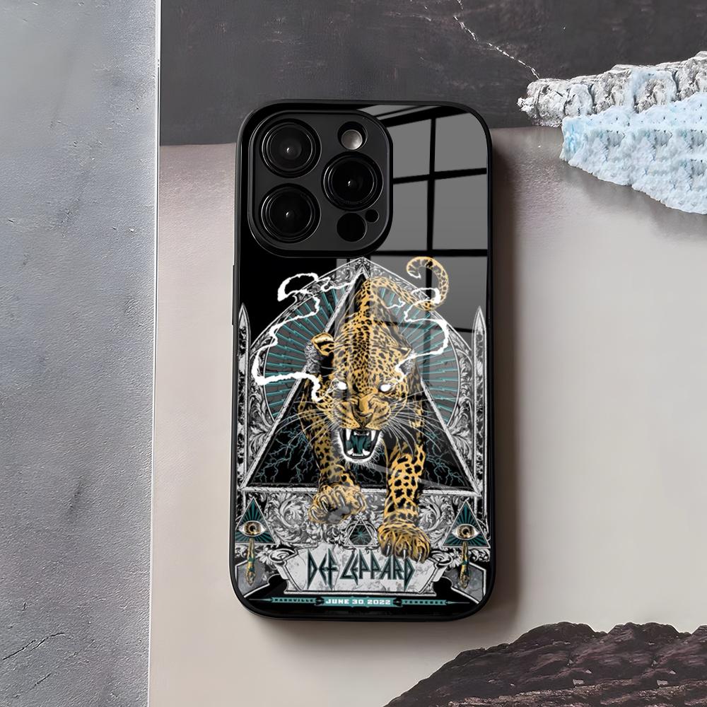 Hot Rock Band D-Def Leppard Phone Case For IPhone 17 Air 16 E Pro Max 15 14 13 Mini 12 Pro 11 Max Plus Black Glass Cover