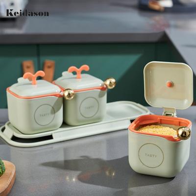 1 Set Practical Convenient Comfortable Grip Spice Container Sugar Salt Spices Jar Home Supply