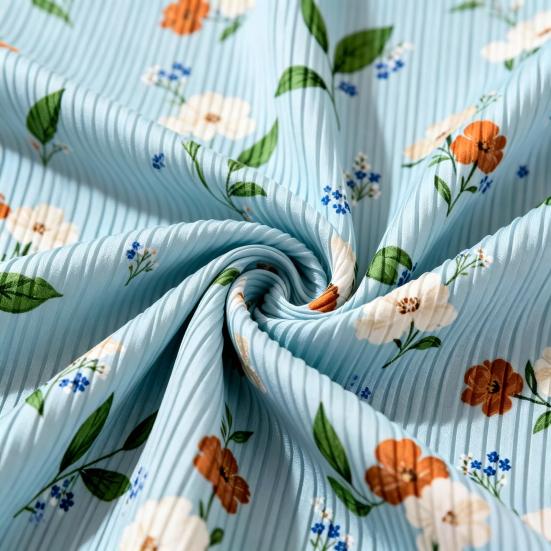 Ice Silk Arm Sleeves for Women, UV Sun Protection Cooling Sleeves with Floral Print, Loose Fit Elastic Cuffs Arm Covers for Cycling Driving Working