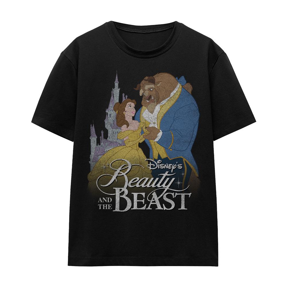 Beauty And The Beast Unisex Adult Belle Beast Castle T-Shirt