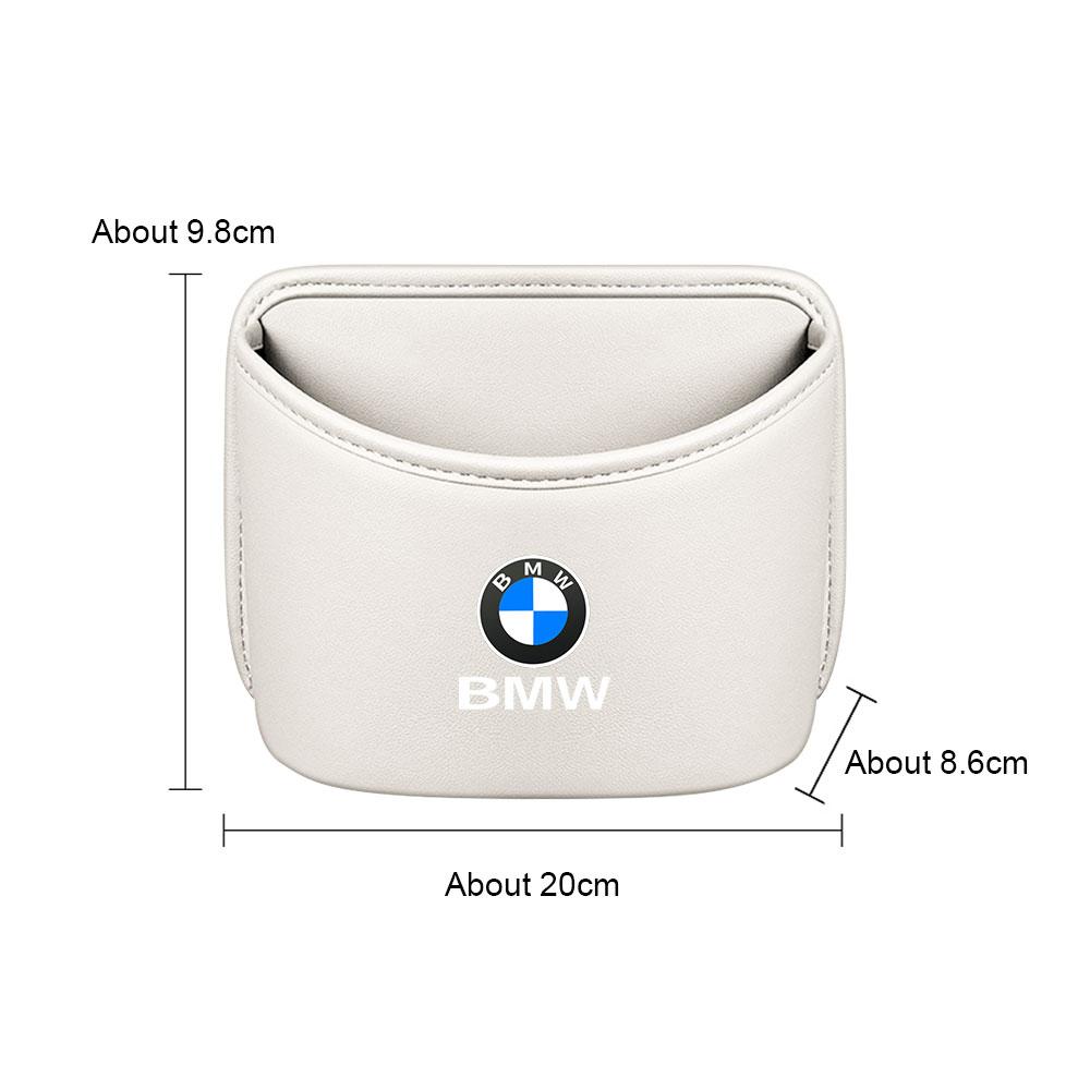 BBJA7 Car Door Cup Holder Box Storage Bin Seat Back Organizer Bag For BMW E46 E87 E60 E90 F48 E70 F15 G20 G30 i4 i7 G02 G05 X1X3 X5 X6