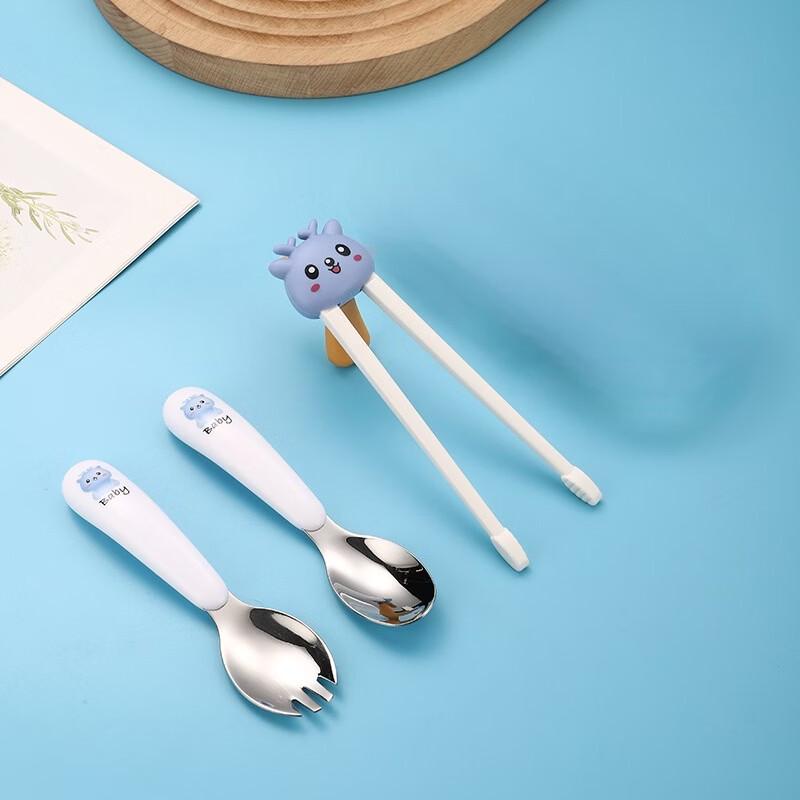 abay Portable Stainless Steel Spoon Fork Chopsticks Set