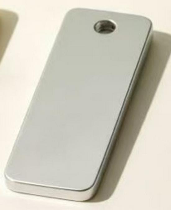 Engravable Stainless Steel Rectangular Pendant Keychain
