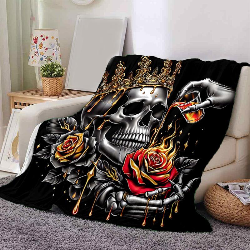 

1pc Galactic Lion Blanket Soft Throw Blankets, Warm Cozy Bedding Decorative Coverlet, Living Room .K048 80x120cm