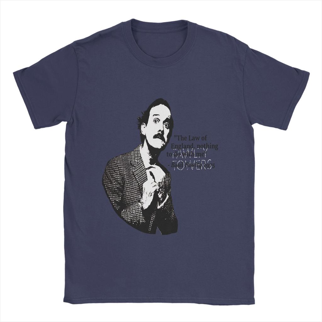 Vintage Fawlty Towers The Law of England Nothing To Do with Me TShirt Unisex Cotton Short Sleeve Oneck Summer TopsTops