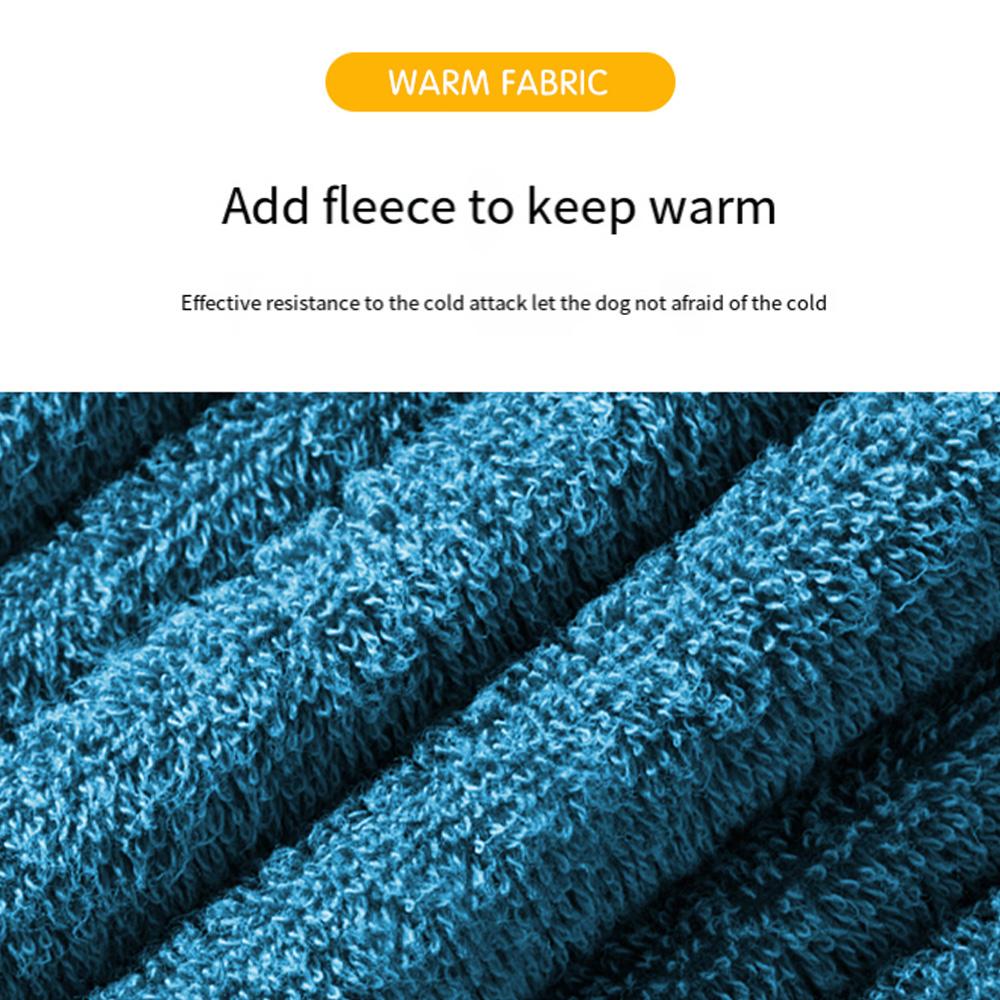 Warm Fleece Dog Jumpsuit Winter Four-Legged Dog Pajamas Soft Pet Clothes High Neck Cozy Puppy Outfit