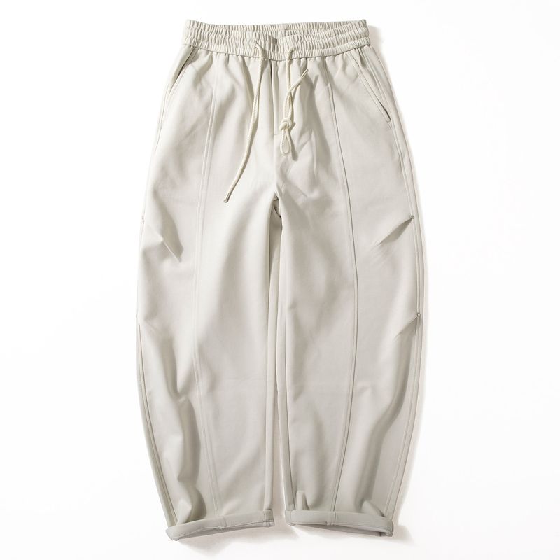 Men's Autumn New Soft Drape Sweatpants Japanese Retro Loose Wide-Leg Casual Straight Sports Pants