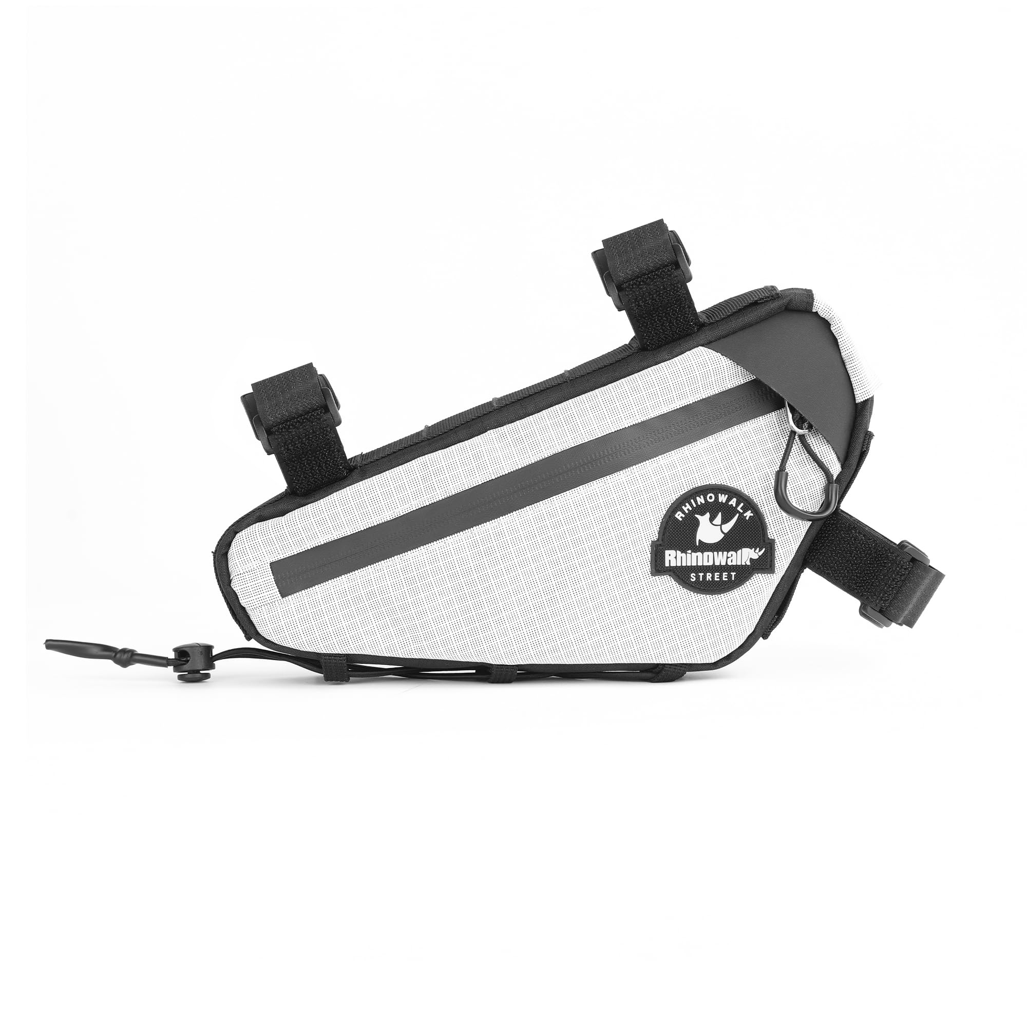 

Rhinowalk Bicycle Triangle Bag, Cosmopolis Series, Lightweight Urban Frame Bag (Under-Top Tube Pouch), Cycling Accessories (White)