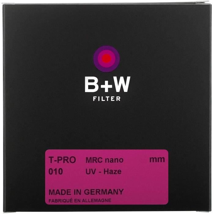 B-W B+W 010 Filtre Anti-UV Haze Et Protection (39 Mm, T-Pro, Finition Titane, MRC Nano, 16 X Verts, Super Slim, Premium) - 1097746