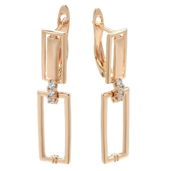 

Gulkina Rose Gold Zircon Casual Earrings - Korean Style Versatile Ear Buckles for Women