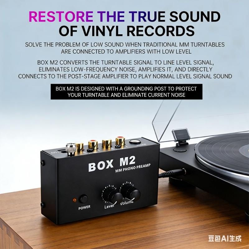 Phono Turntable Preamp Mini Electronic Sound Stereo Phonograph Preamplifier Low Frequency Equipment Accessories