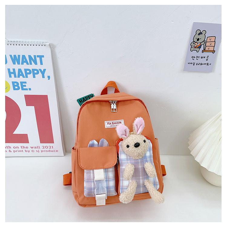 Adorable Cartoon Bear Rabbit Kids Backpack Ideal For Preschool Boys Girls Ages 3-6 Breathable And Durable Nylon