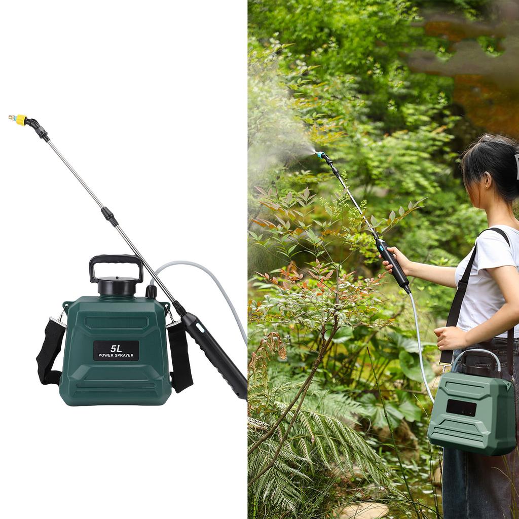 Gartensprühgerät 5L Hohe Effizienz   Akku-Laufzeit Elektrisches Sprühgerät mit Düsen Einziehbarer Stiel zur Reinigung Unkrautbekämpfung