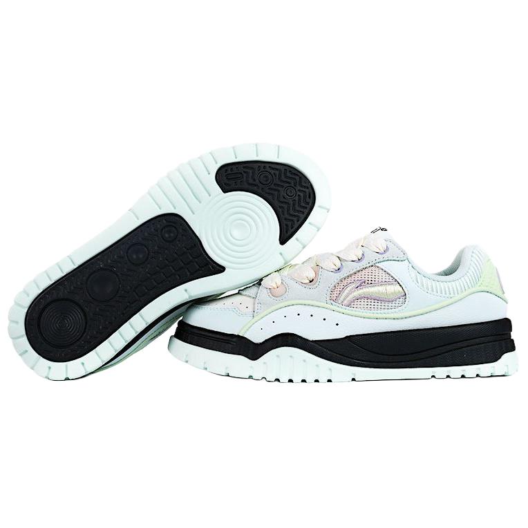 Li-Ning Classic Fashion Versatile Non-Slip Wear-Resistant Low-Top Skate Shoes Women Sneakers Sand-Blue AGCV280-3