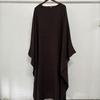 Yiduo Duo Waist-Slimming Batwing Sleeve Dress with Belt