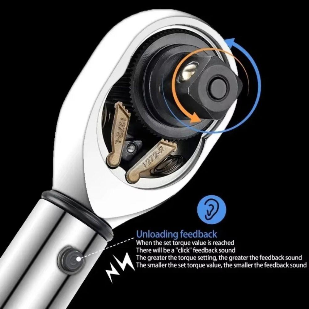 3/8" Drive Magnetic Spark Plug Socket Precision-Adjustable Dual-Direction Ratchet Torque Wrench 10-60Nm Torque Range Ultra Thin