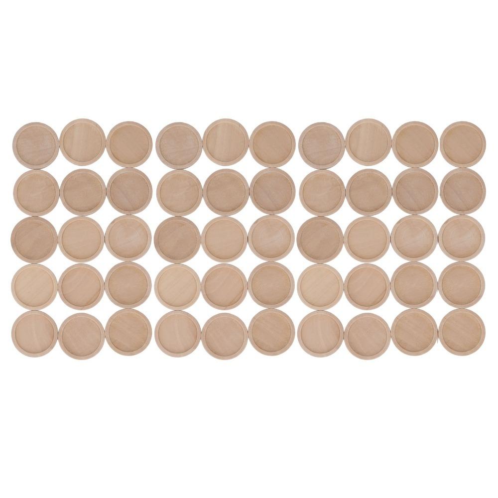 

50pcs Round Wood Pendant Trays Wood Unfinished Surface Pendant Base Tray 30mm Jewelry Making Supplies Photo Jewelry