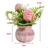 Ceramic Vase with Artificial Rose Bouquet - Home Decor Elegance