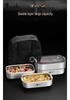 Bento Lunch Box a Doppio Strato in Acciaio Inossidabile, Contenitore Adatto al Microonde per Ufficio e Studenti