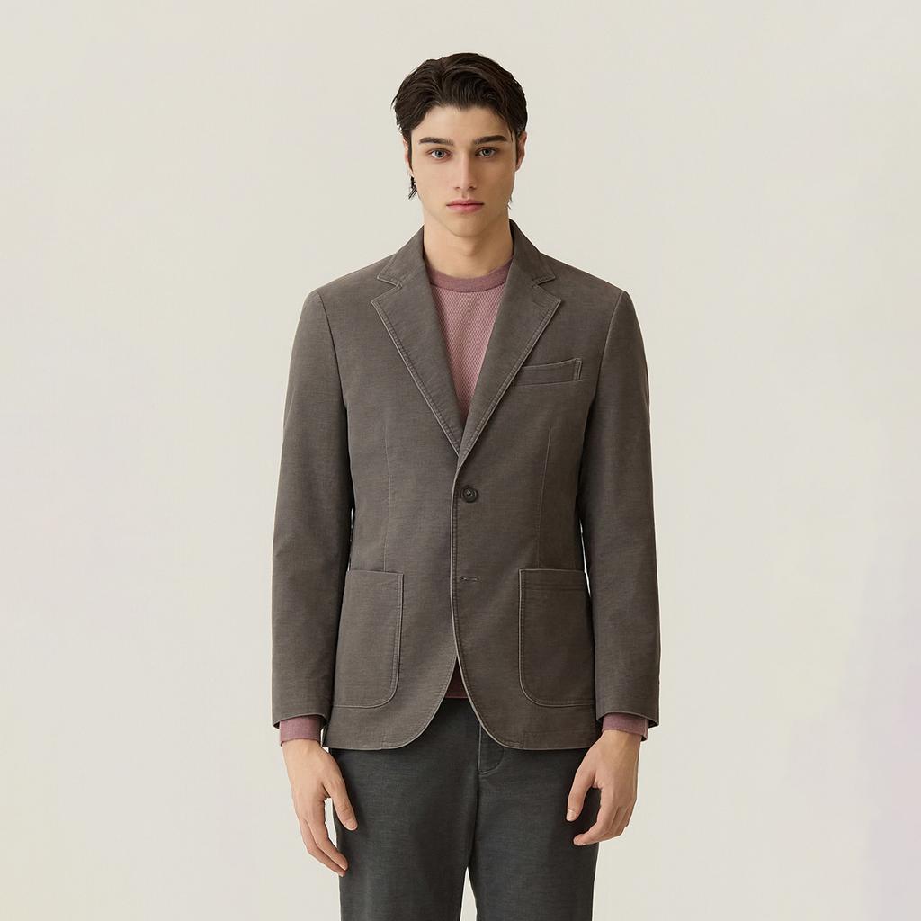 Ferraromilano Cation Moleskine Jacket Grey (Am0Fozc35334)