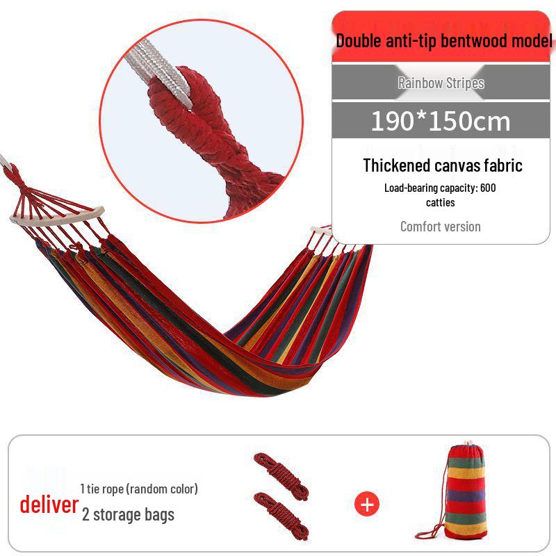 Rainbow Striped Portable Outdoor Hammock Chair for College Students