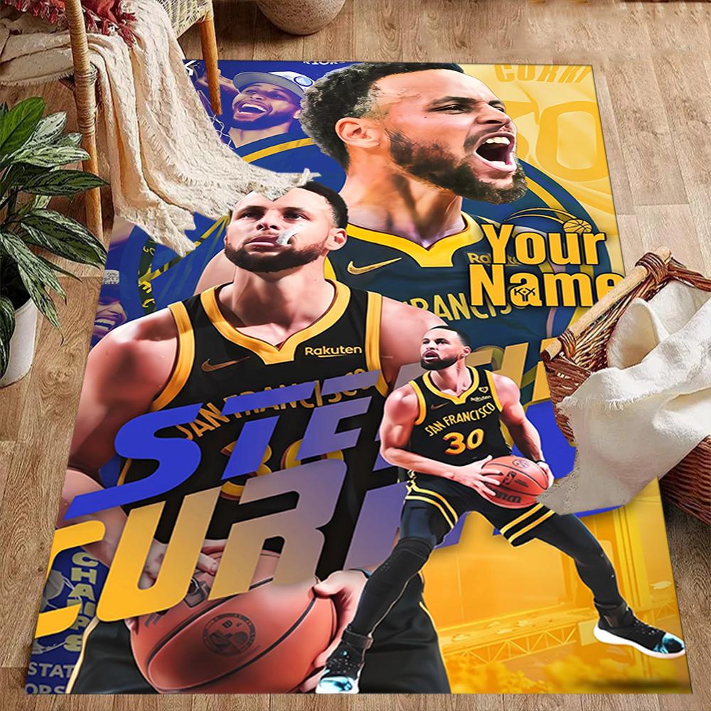 Steph Curry Action Customize Text Carpet Perfect for Bedrooms Outdoor Living Rooms Playrooms Antislip Carpet Decorate Offices