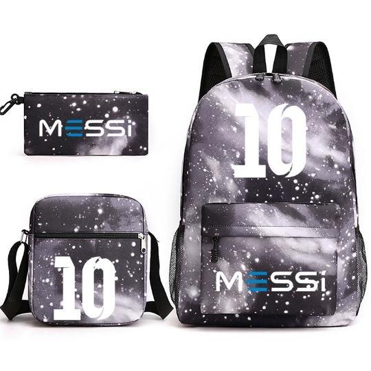 Peripheral Printed Schoolbag 3-Piece Pencil Case Shoulder Bag Backpack