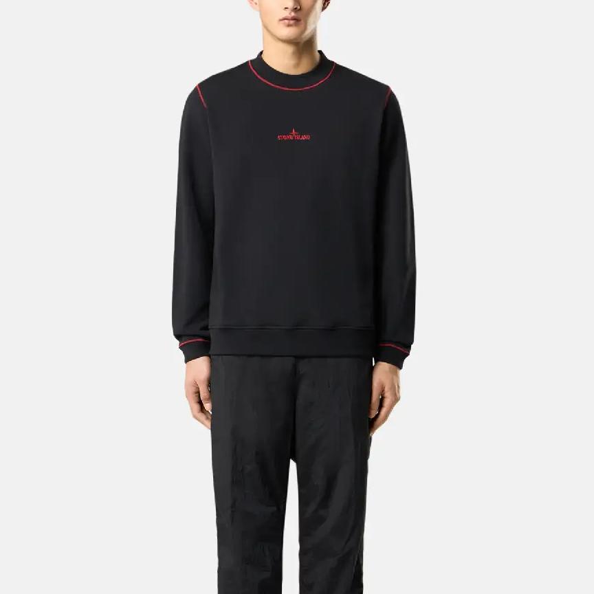 Stone Island Ss25 Year Of The Snake Limited Edition Logo Embroidered Ribbed Collar Long Sleeve Sweatshirt Unisex sweatshirt K1S456100001S0124-V0029